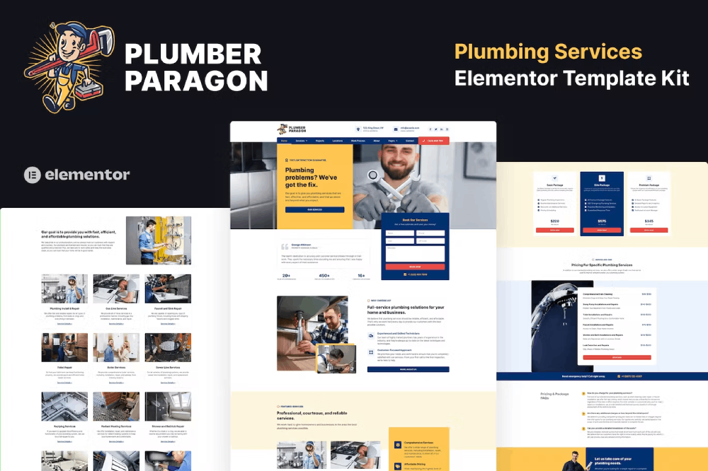 Plumber Paragon Commercial Website