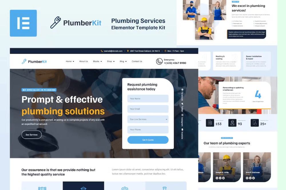 PlumberKit Residential Services Website