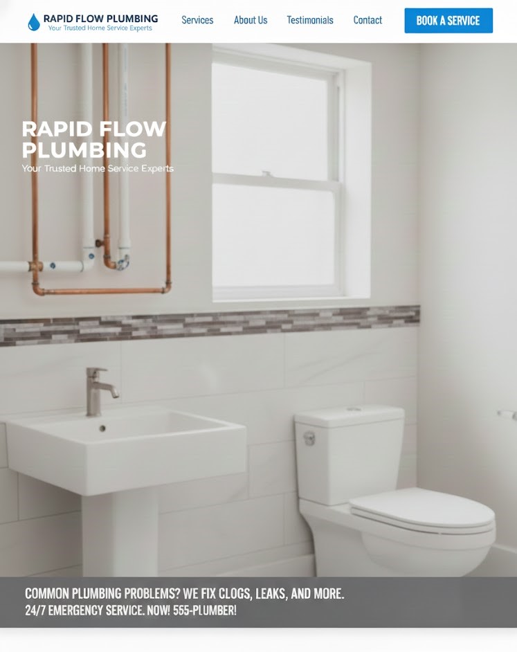 Residential Plumbing Services Website